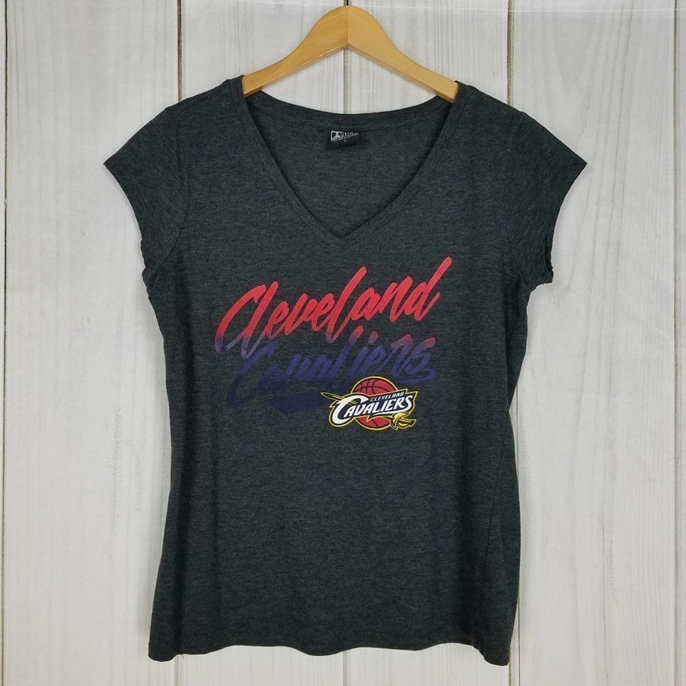NBA Cleveland Cavaliers Gray V Neck Tee Shirt